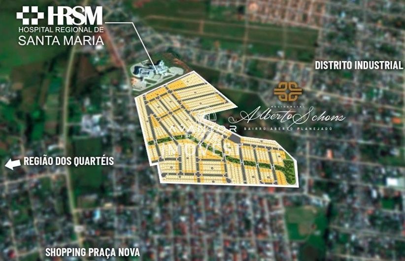 Lote na parte alta do Residencial Alberto Schons — Terreno à venda em Pinheiro Machado, Santa Maria/RS