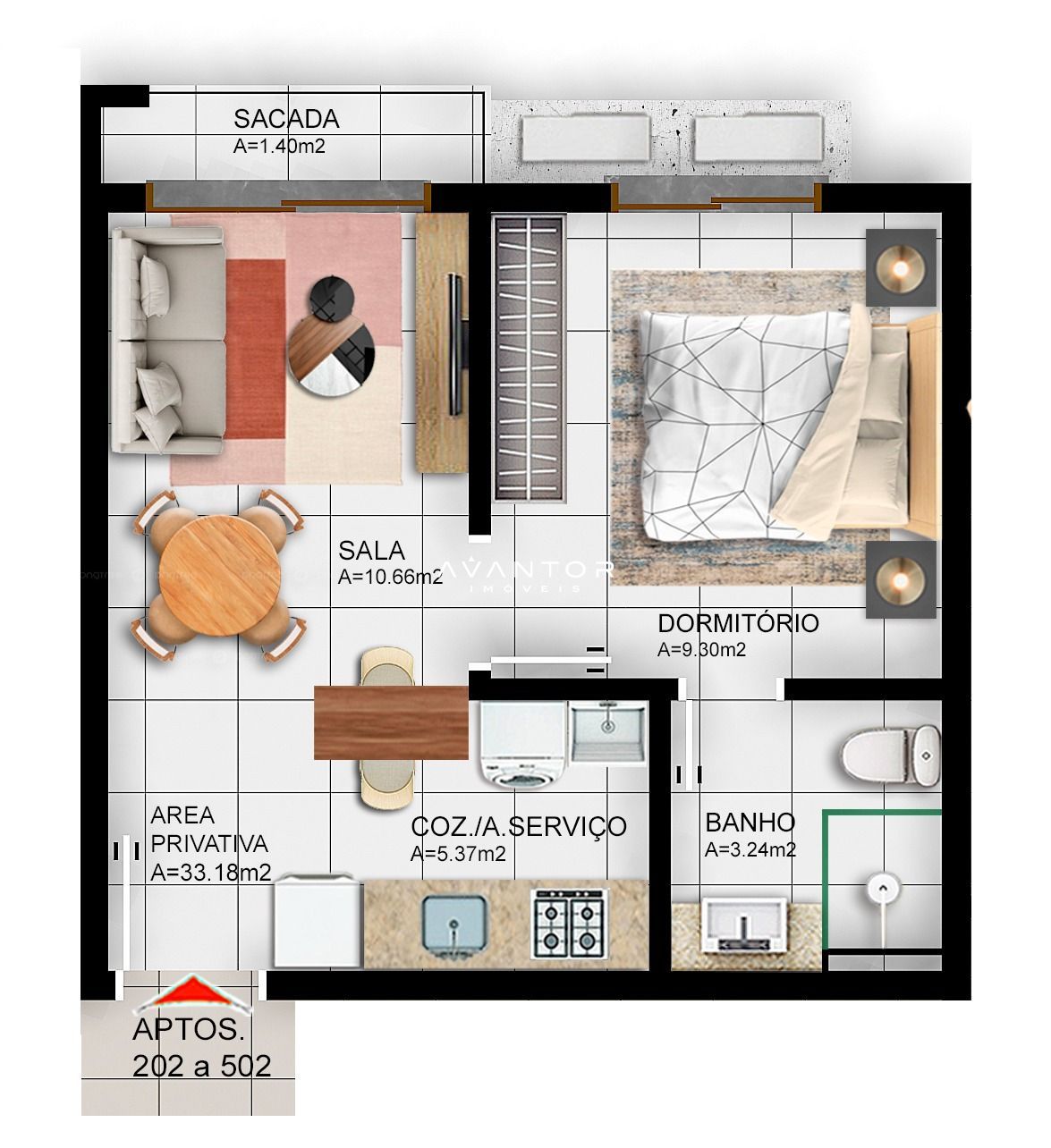Apartamento com 2 quartos à venda no Residencial Grey, em Camobi, Santa Maria/RS — foto 6 de 8