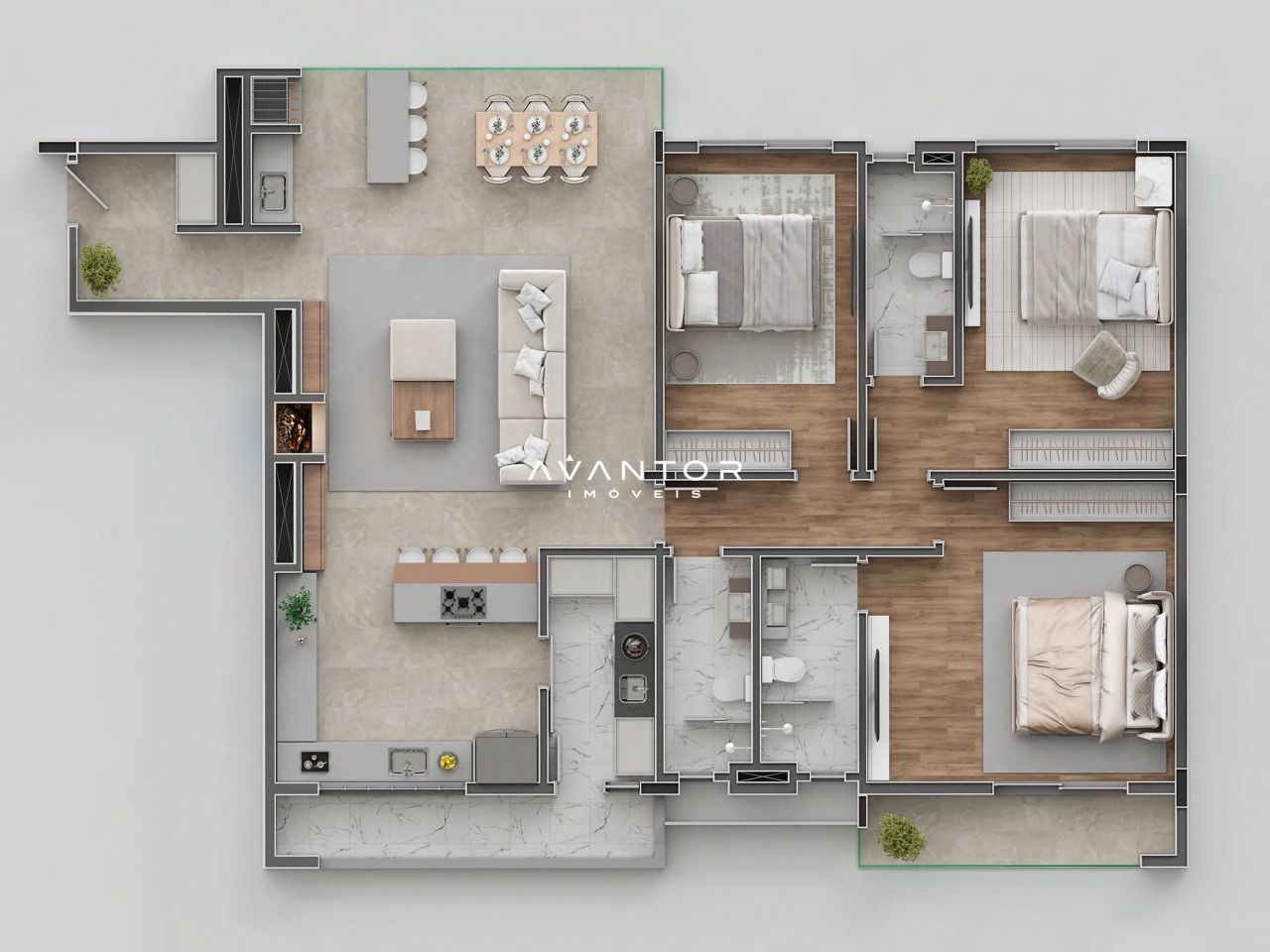 Apartamento com 3 quartos à venda no Residencial Mont'Santo, em Nossa Senhora Medianeira, Santa Maria/RS — foto 20 de 38