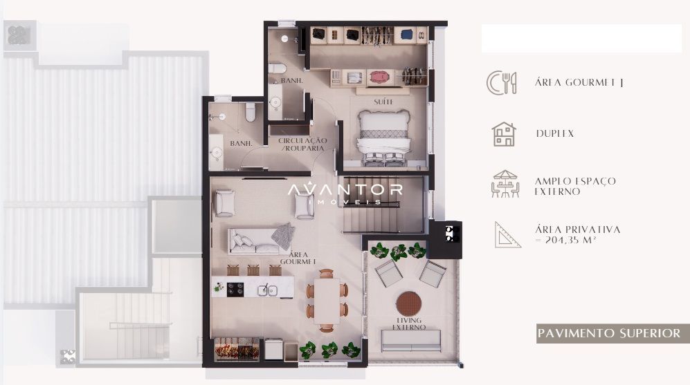 Apartamento com 3 quartos à venda no Residencial Vista do Bosque, em Nossa Senhora de Lourdes, Santa Maria/RS — foto 3 de 3