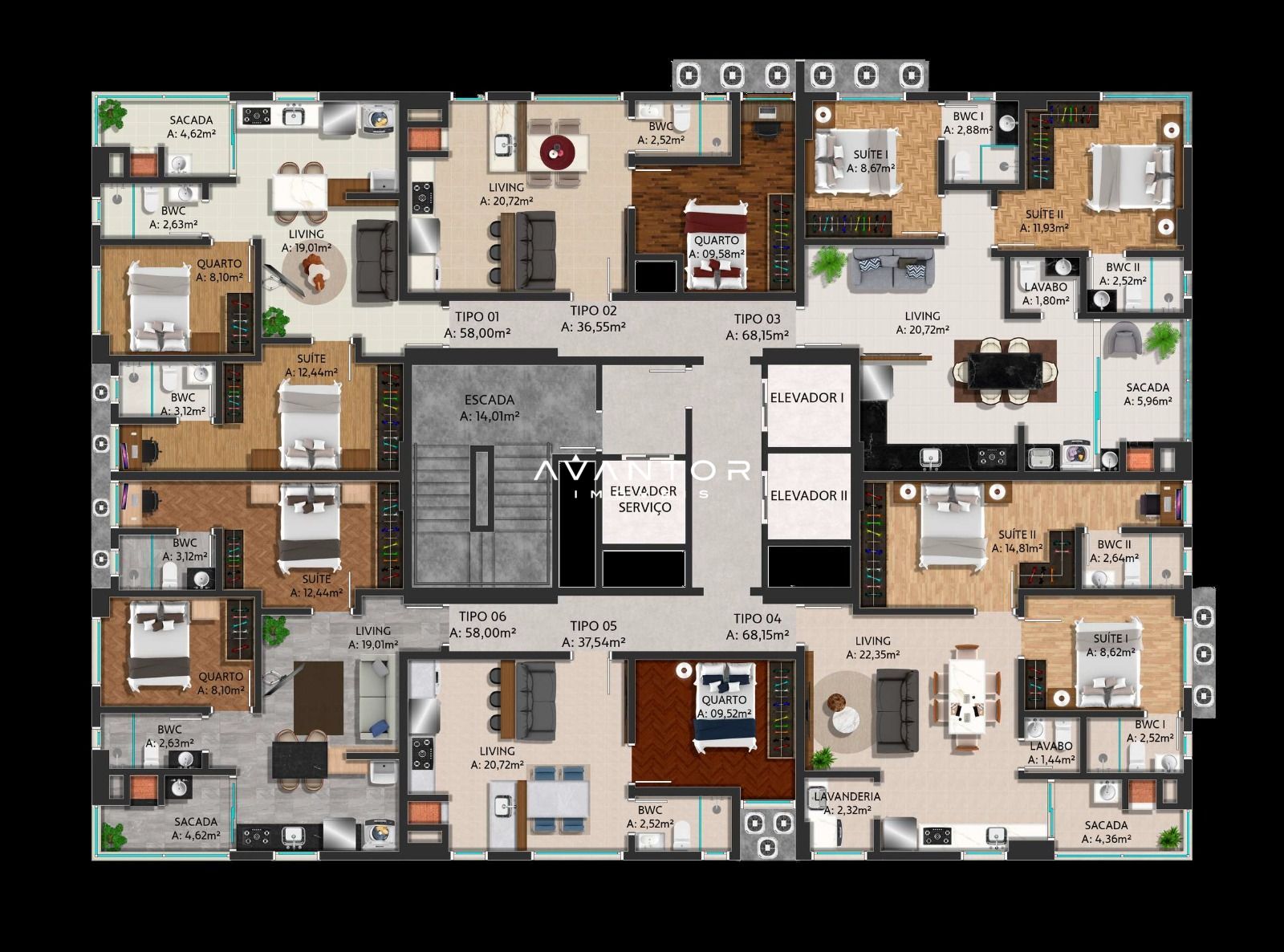 Apartamento com 2 quartos à venda no Bravie Residence, em Morretes - Zona 3, Itapema/SC — foto 8 de 10