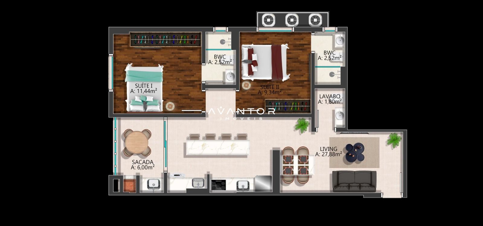 Apartamento com 2 quartos à venda no Evidence Residencial, em Morretes - Zona 3, Itapema/SC — foto 4 de 21