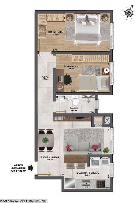 Apartamento com 2 quartos à venda no Residencial São Carlos, em Centro, Santa Maria/RS — foto 13 de 15