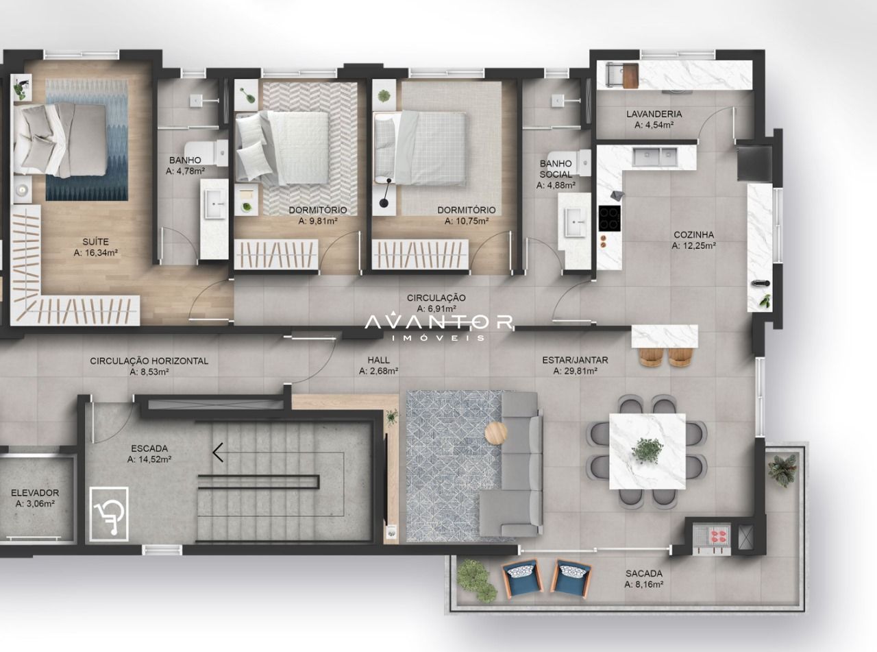 Apartamento com 2 quartos à venda no Avenue Residence, em Duque de Caxias, Santa Maria/RS — foto 4 de 4