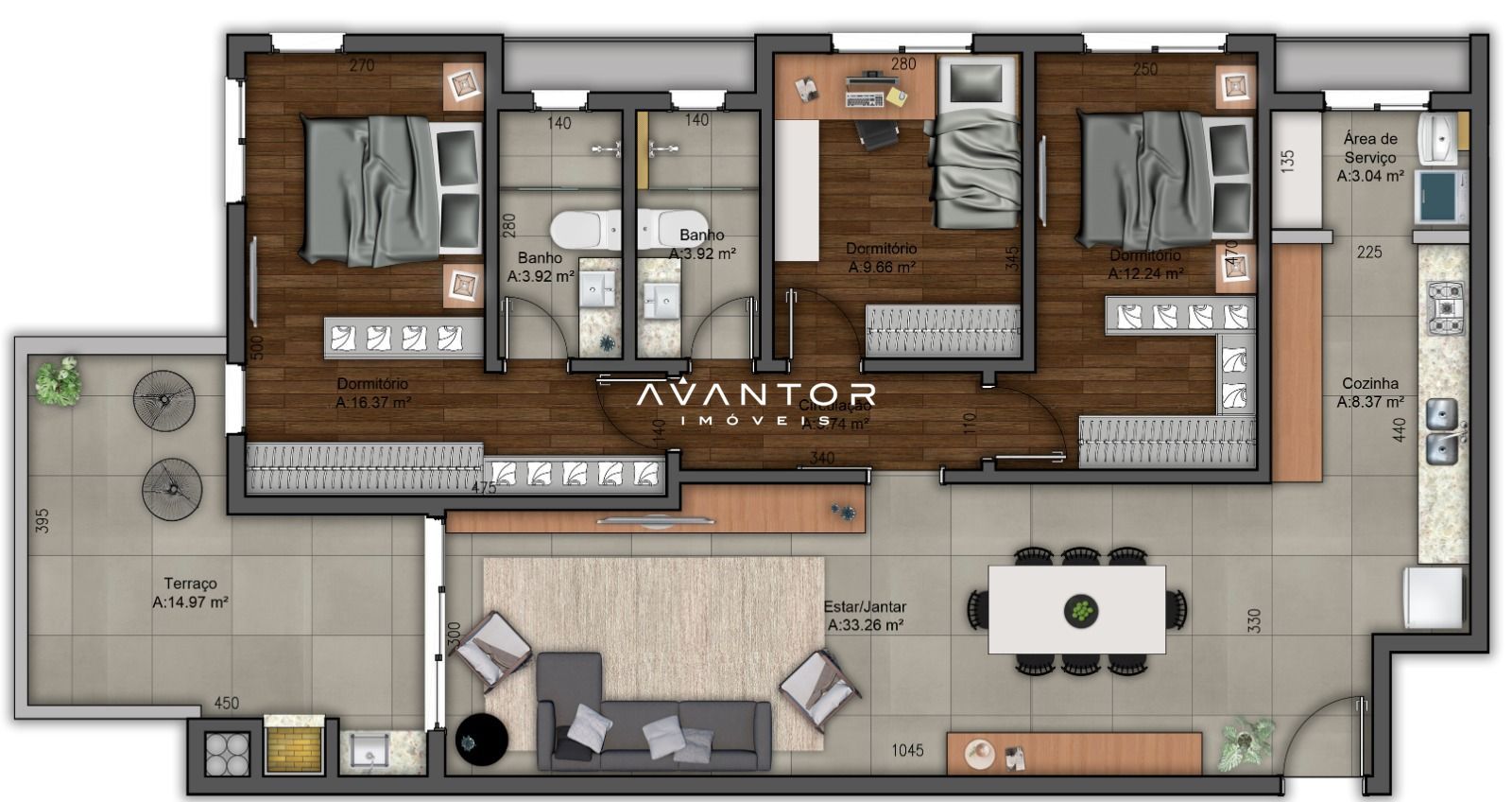 Apartamento com 3 quartos à venda no Vistalta 841, em Nossa Senhora de Fátima, Santa Maria/RS — foto 3 de 11