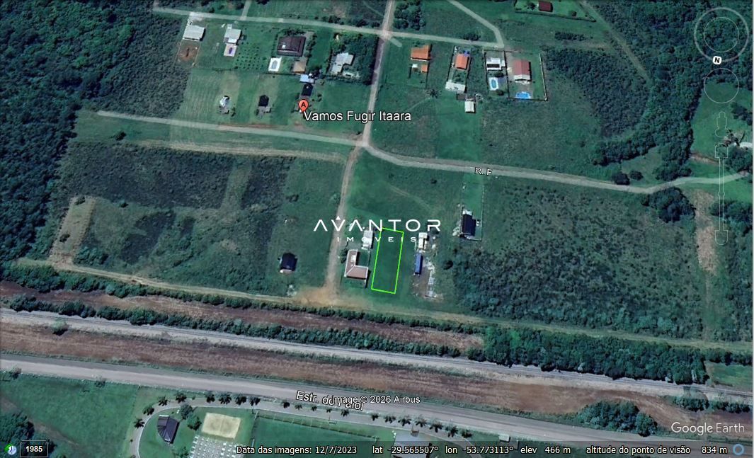 Localização escala ampliada — Terreno à venda no Jardin da Serra, em Jardim da Serra, Itaara/RS