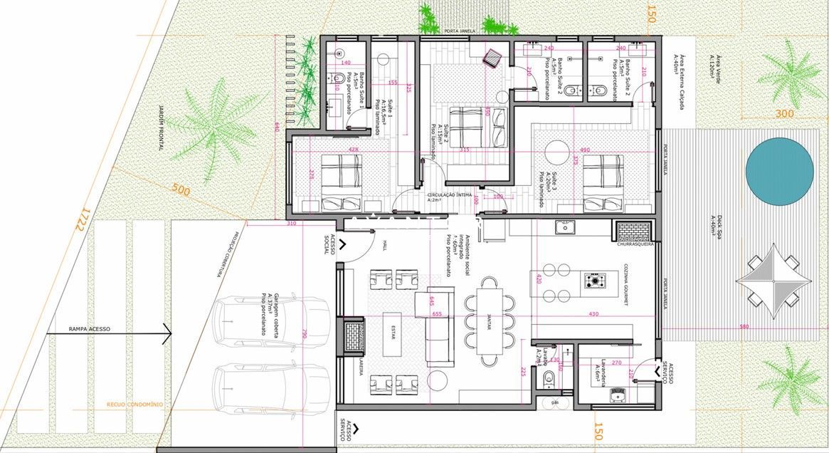 Casa de Condomínio com 3 quartos à venda no Residencial Real Park, em Tomazetti, Santa Maria/RS — foto 4 de 5