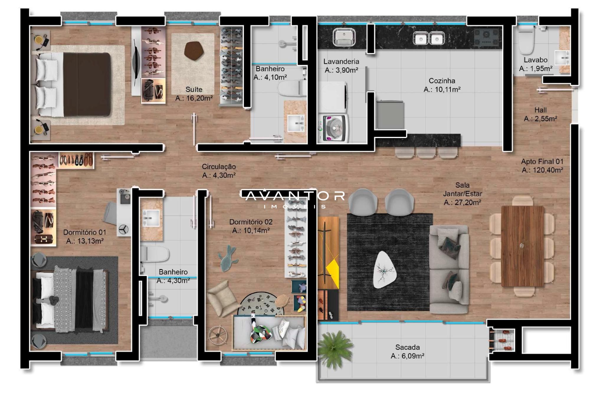 Apartamento com 3 quartos à venda no Spalla Home Art, em Centro, Santa Maria/RS — foto 16 de 20