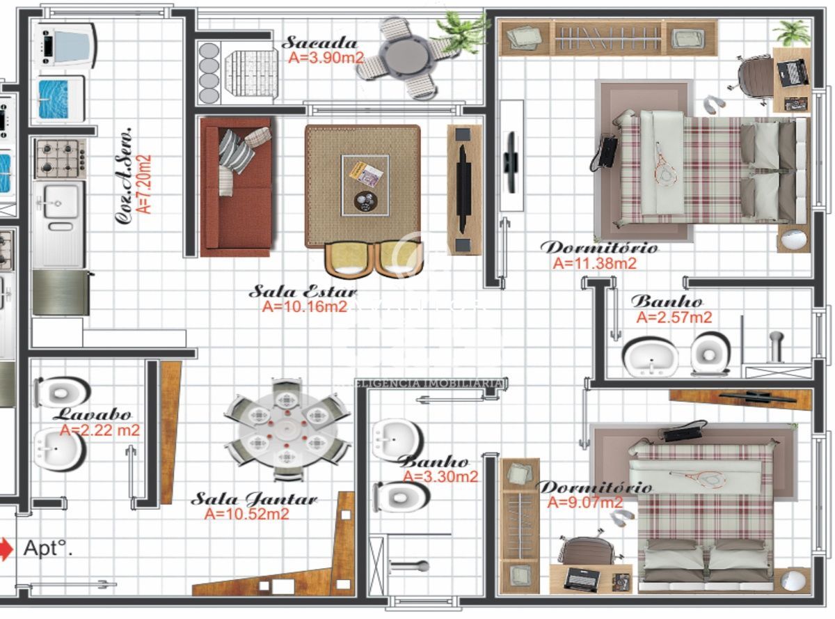 Apartamento com 2 quartos à venda no Residencial Platinum, em Camobi, Santa Maria/RS — foto 19 de 19