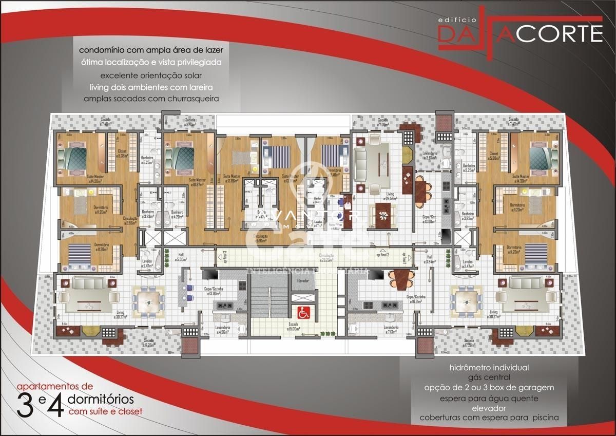 Apartamento com 4 quartos à venda no Edifício Dallacorte, em Centro, Santa Maria/RS — foto 2 de 2