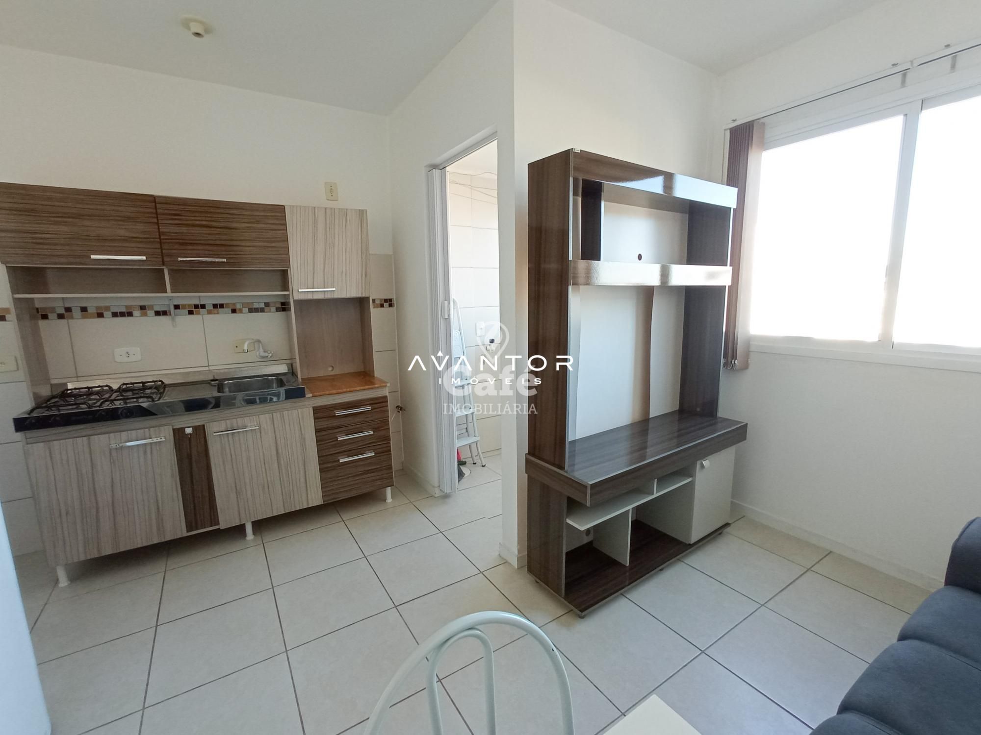 Apartamento no Centro, Mobiliado De 1 Dormitório, Sala e Cozinha Conjugadas, Banheiro Soci — Apartamento com 1 quarto à venda em Centro, Santa Maria/RS